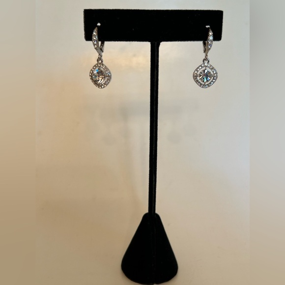 Givenchy Silver-Tone Cubic Zirconia Orbital Drop Earrings; orig.$42 - Picture 2 of 9